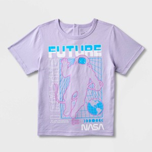 Boys' NASA Adaptive Short Sleeve Graphic T-Shirt - Lavender - 1 of 3