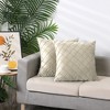 Unique Bargains Velvet Solid Geometric Textured Pillow Covers 2 Pcs - 3 of 4
