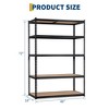Garage Storage Shelves 5 Tiers, Heavy Duty Storage Shelving Racks with 2500 LBS Capacity, 48 " L x 18 in W x 72 in H Metal Adjustable Shelving Unit - 2 of 4