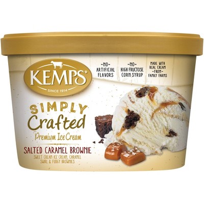 Kemps Simply Crafted Salted Caramel Brownie Ice Cream - 48oz
