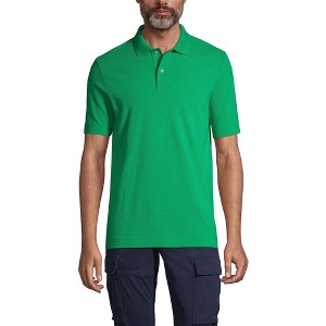 Lands' End Men's Short Sleeve Basic Mesh Polo Shirt - 1 of 2