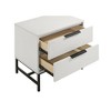 PAGED High Gloss Nightstand Modern Side Table with 2 Storage Drawers and Metal Handles, Bedside Cabinet for Bedroom, Living Room - 2 of 4