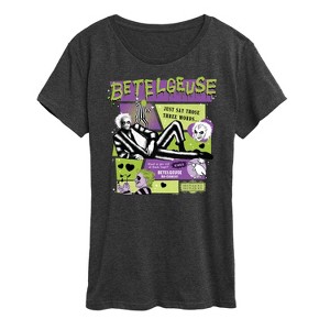 Women's - Beetlejuice - Beetlejuice Just Say Those Three Words Short Sleeve Graphic T-Shirt - 1 of 4