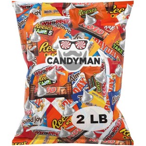 CANDYMAN 2 Pound Chocolate Bag of Individually Wrapped Fun and Mini Sized Chocolate Treats - 1 of 4