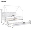 Wooden Twin Size House Bed With 2 Drawers, Storage Shelf Kids' Bed, Multifunctional Sky Roof House Bed Frame - 2 of 4