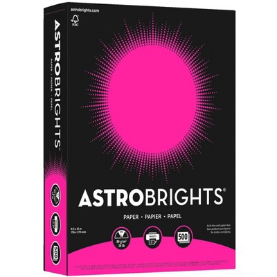 Astrobrights Premium Color Paper, 8-1/2 x 11 Inches, Fireball Fuchsia, 500 Sheets