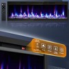 GustoWave 60 Inch Fireplace Wall Mounted/Recessed,12 Color Flames, 4.2 inch Ultra Thin Linear Fireplace Heater with Timer, Log & Crystal Options - 3 of 4