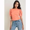 VENUS Womens Eyelet Puff Sleeve Top - 2 of 4