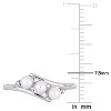 EVERLY JEWELRY |10k White Gold 0.013 CT TW Diamond 3.5 - 4 MM White Freshwater Cultured Pearl Fashion Ring - 4 of 4