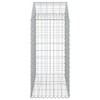 vidaXL Gabion Basket Silver Galvanized iron 39.4 x 19.7 x 39.4/47.2 in - 4 of 4