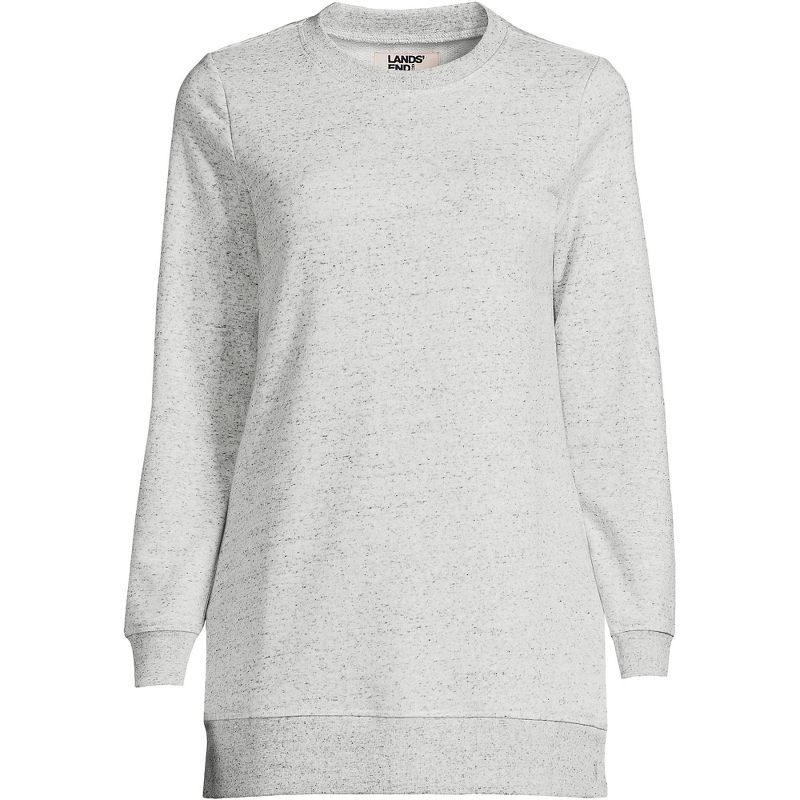 Lands' End Women's Serious Sweats Crewneck Long Sleeve Sweatshirt Tunic, 2 of 3
