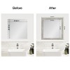 Amanti Art Mirror Makeover Bathroom Mirror Frame Border Kit - Fully Assembled Peel and Stick Frame - Mirror NOT Included - Dove Greywash Narrow Trim - 4 of 4