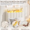 Twin Size Bed Frame with Storage Headboard, Upholstered Platform Bed Frame with 2 Drawers, Wooden Slats Support, No Box Spring Required - 4 of 4