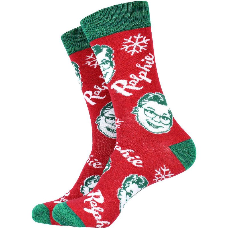 A Christmas Story Men's Movie Inspired Design 3 Pack Crew Socks Multicoloured, 3 of 5