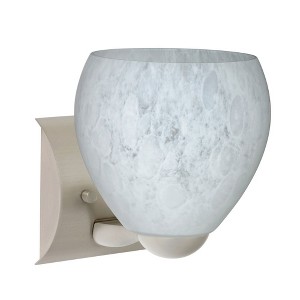Besa Lighting Bolla 1 - Light Wall Light in  Satin Nickel - 1 of 1