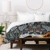 Twin Extra Long Emanuela Carratoni Peacocks and Berries Polyester Duvet Cover + Pillow Shams Blue - Deny Designs - 3 of 4