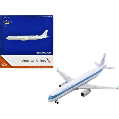 Airbus A321 Commercial Aircraft "American Airlines - Piedmont" White w/Blue Stripes 1/400 Diecast Model Airplane by GeminiJets