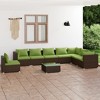 vidaXL Garden Lounge Set Brown, Green - 2 of 4