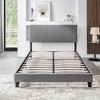 Queen Size Upholstered Platform Bed with Wood Slat Support - 2 of 4