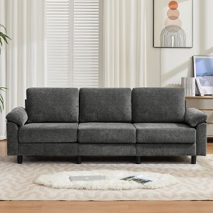 Beautyolove 90" Modern-Style Chenille Fabric Sectional Sofa - 1 of 4