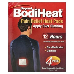 Beyond BodiHeat Pain Relieving Heat Pads 4" x 5", 4 Ct - 1 of 3