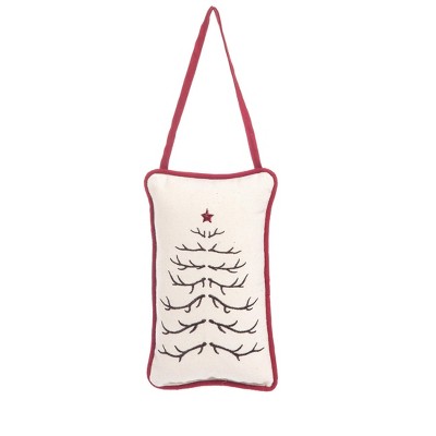 C&F Home 5" x 8" Antler Tree Doorknob Petite Christmas Holiday Throw Pillow