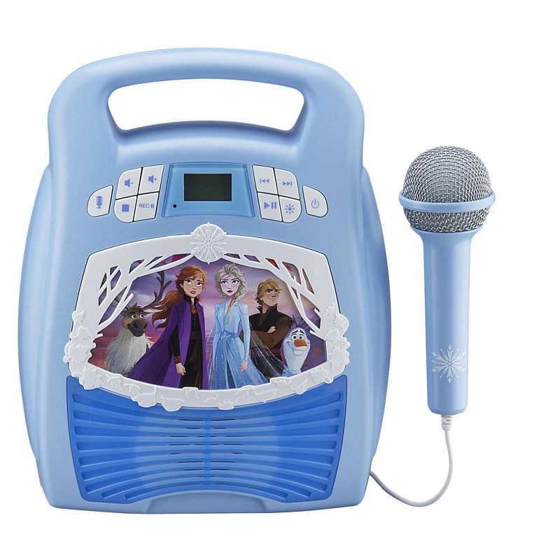 eKids Disney Frozen Bluetooth Karaoke Machine with Microphone for Kids and Fans of Frozen Toys - Blue (FR-553.EXV0MROL), 1 of 5