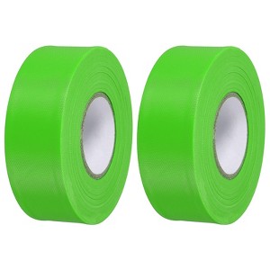 Unique Bargains PVC Non-Adhesive Flagging Tapes for Trail Outdoor 2 Pcs Green 1-1/5" x 147 ft - 1 of 4