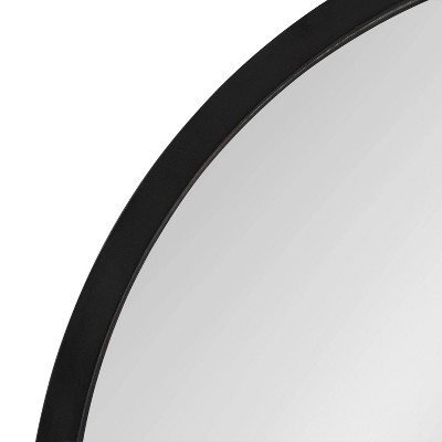 Travis Capsule 33" Modern Black Wood Framed Wall Mirror
