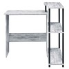 INFURNIC Decorative Bookshelf L Shape Writing Desk and 3-tier bookshelf design stability longevity, Gray, 39.5"*32.5"*34.5" - 4 of 4