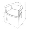 CAVINAS 18" Mid-Century Modern Dining Chairs,1 Piece,Upholstery Chairs for Dining Room and Bedroom,Dining Furniture Chair - 3 of 4