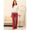 cheibear Women's Yoga Casual Trousers Wide Leg Lounge Pajamas Pants - 2 of 4