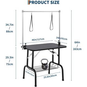 Dog Grooming Table with Adjustable Height & Arm, 330Lb Static Weight Capacity for Small to Large Dogs, Pet Grooming Station for Home Use - 1 of 4