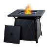 5pc Outdoor Conversation Set with Swivel Chairs & 28" Square Propane Fire Table - Captiva Designs - 2 of 4