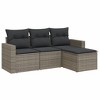 vidaXL Garden Sofa Set PE rattan 4 Piece Removable Covers - 2 of 3