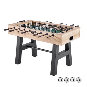 VEVOR Foosball Table, 55 inch Standard Size Table, Indoor Full Size Foosball Tables for Home, Family, and Game Room, Durable Soccer Set, Natural - 1 of 4