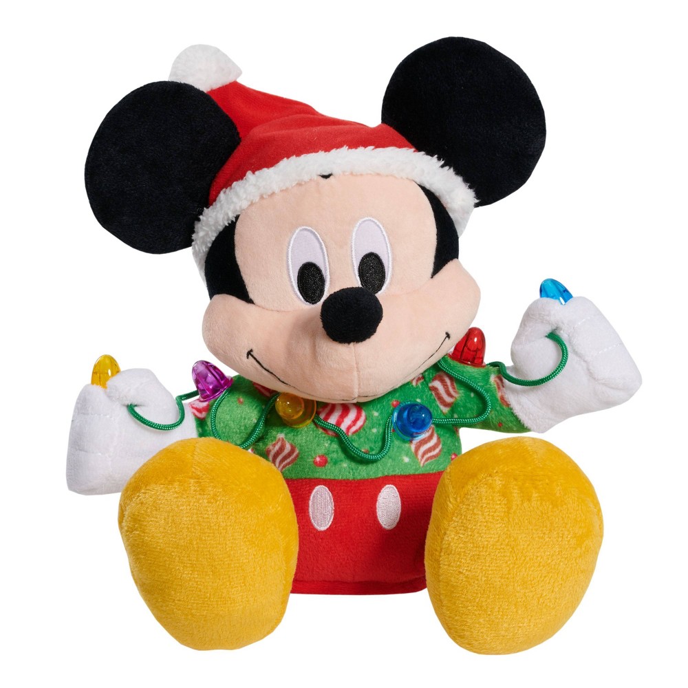 Photos - Soft Toy Disney Mickey Mouse Holiday Lights Plush 