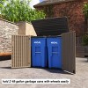 Syemin Outdoor Storage Shed, Vertical Tall Tool Shed with Five Shelves, Lockable Door for Patio, Backyard and Lawn, Brown, 53.1"*33.1"*46.9" - 3 of 4