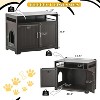 Cat Litter Box Enclosure, Cat Washroom Litter Box Furniture with Open Storage Shelf,  Multi-Functional Storage Bench, Cat House Pet Supplies - 3 of 4