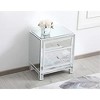 Elegant Lighting 21 inch mirrored nightstand in white - 4 of 4