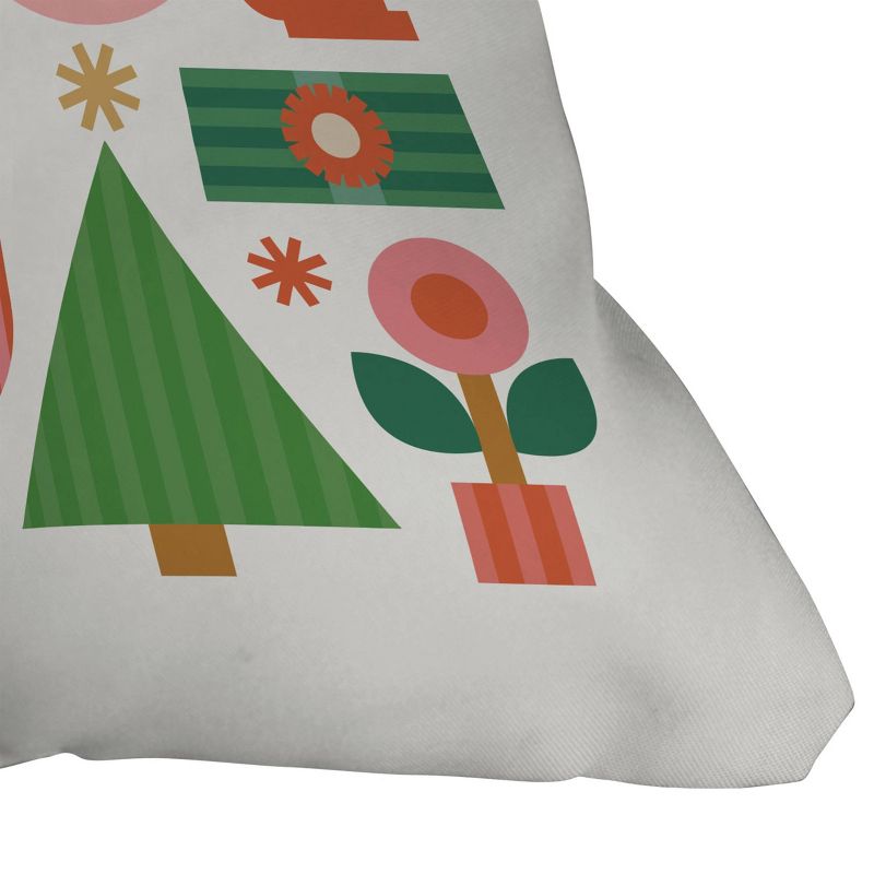16&#34;x16&#34; Carey Copeland Gifts of Christmas Square Throw Pillow Green - Deny Designs, 3 of 6