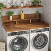 FONTOI Laundry Shelf Topper with Edge, Washer Dryer Countertop, Double Layer Organizer for Washer and Dryer Laundry Hamper, Walnut, 27.5"*12"*54" - 4 of 4