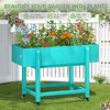 Arceso Raised Garden Bed with Wheels,  HDPS Elevated Planter Box with Tools, Weather Resistant, Standing Growing Bed Herb Planter for Vegetable - 4 of 4