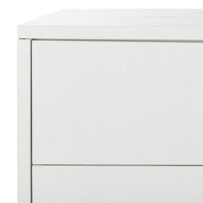Lorna White and Gold 3-Drawer Nightstand