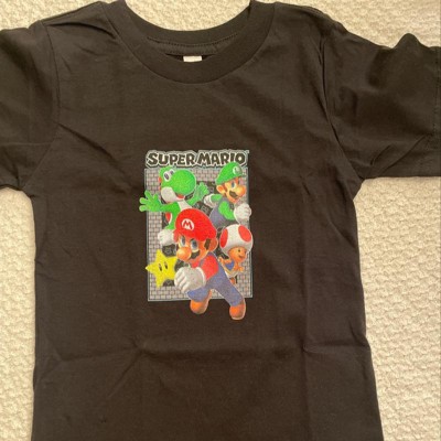 Boy's Nintendo Super Mario Brick T-shirt - Black - Small : Target