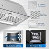 Range Hood Insert 30 Inch 900 CFM with 9 Speed Fan,Convenient Gesture Touch Control, ETL Listed, 3W LED Light Strip, Touch Control, Baffle & Charcoal Filters - 2 of 4