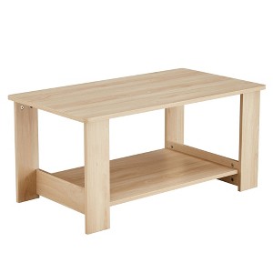 NicBex 2-Tier Rectangle Coffee Table Center Dining Table with Open Shelf for Living Room - 1 of 4
