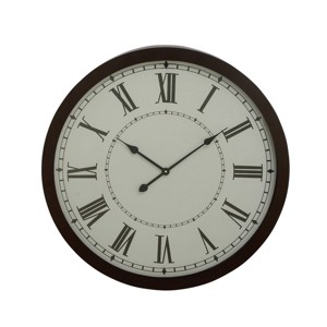 Metal Wall Clock Black - Olivia & May - 1 of 4