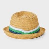 Baby Boys' Paper Straw Fedora - Cat & Jack™ Beige - 2 of 3