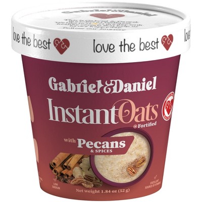 Instant Oatmeal with Pecans & Spices – Non-GMO, Pure and Organic Gluten Free Oats – High Fiber & Protein  (Pack of 6)